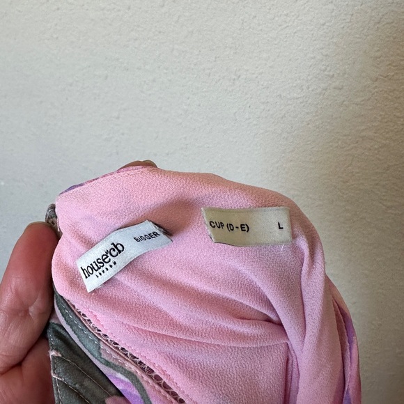 House of CB Seren Pink‎ Floral Floral Lace Back Maxi Dress NWOT Size L D-DD - Picture 4 of 16